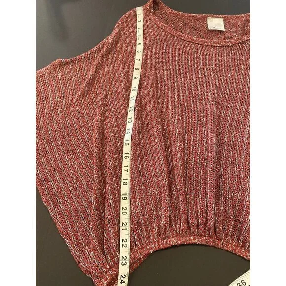 Jella Couture kaftan knitted top, wine,  size 8/10 medium - Picture 7 of 10